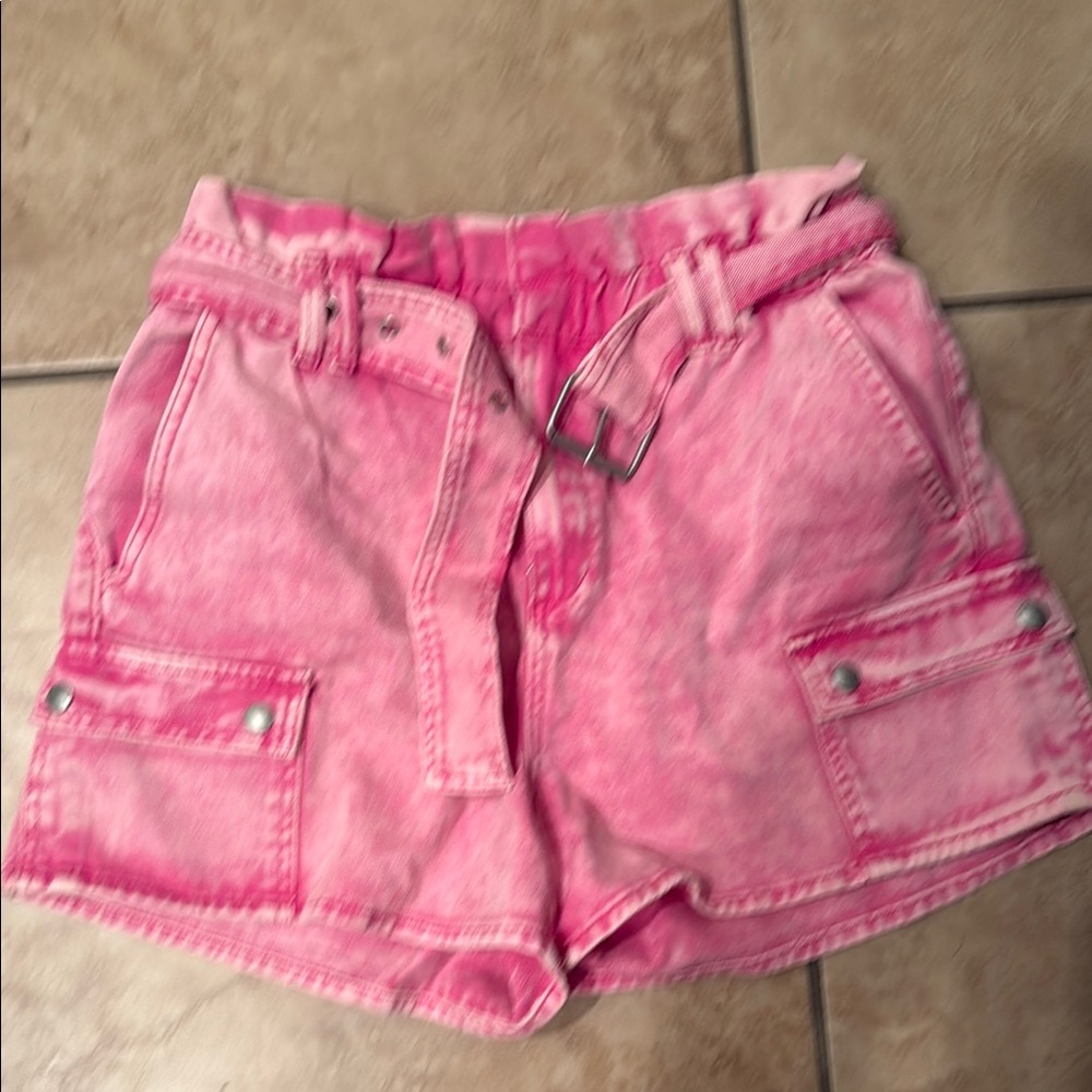 BLANK NYC  Acid wash Pink Women's Cargo Shorts